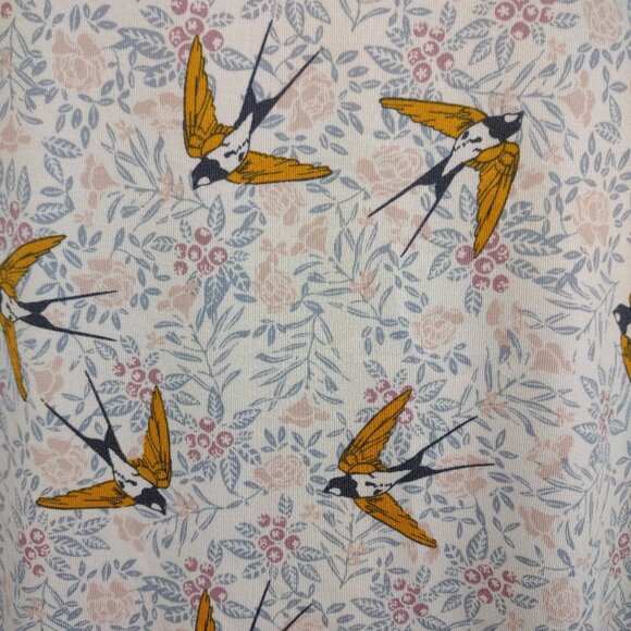Kari Traa multicolor bird print lightweight long sleeve pullover top XL X-Large - Picture 3 of 8